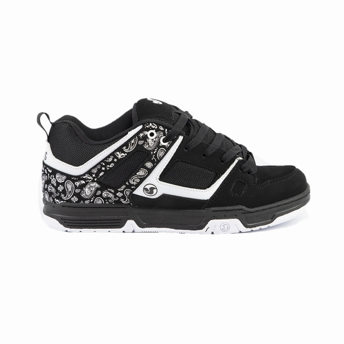 DVS F0000329002 GAMBOL MN'S (Medium) Black/White Leather & Nubuck Skate Shoes skateboard ride