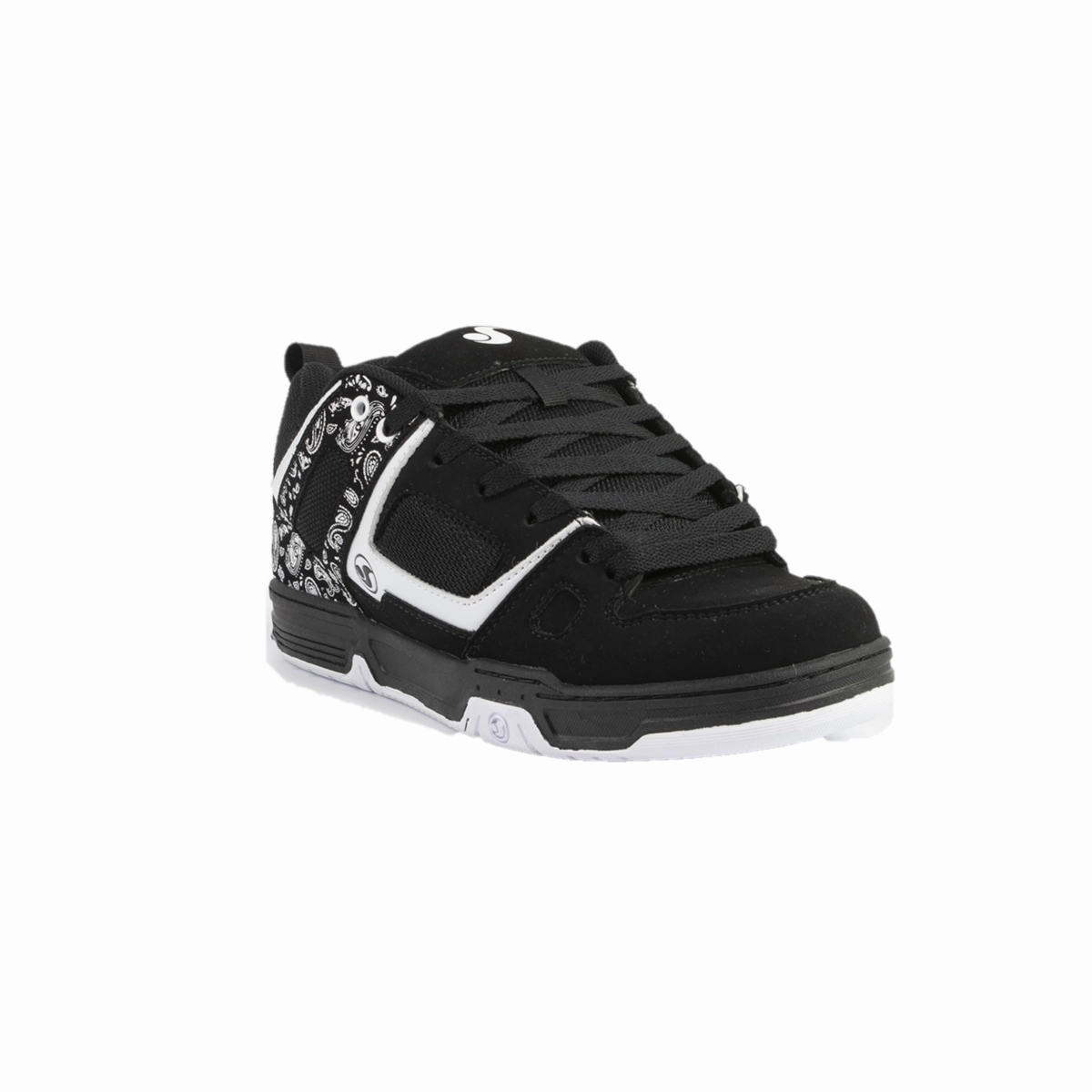 DVS F0000329002 GAMBOL MN'S (Medium) Black/White Leather & Nubuck Skate Shoes Board Action Fit