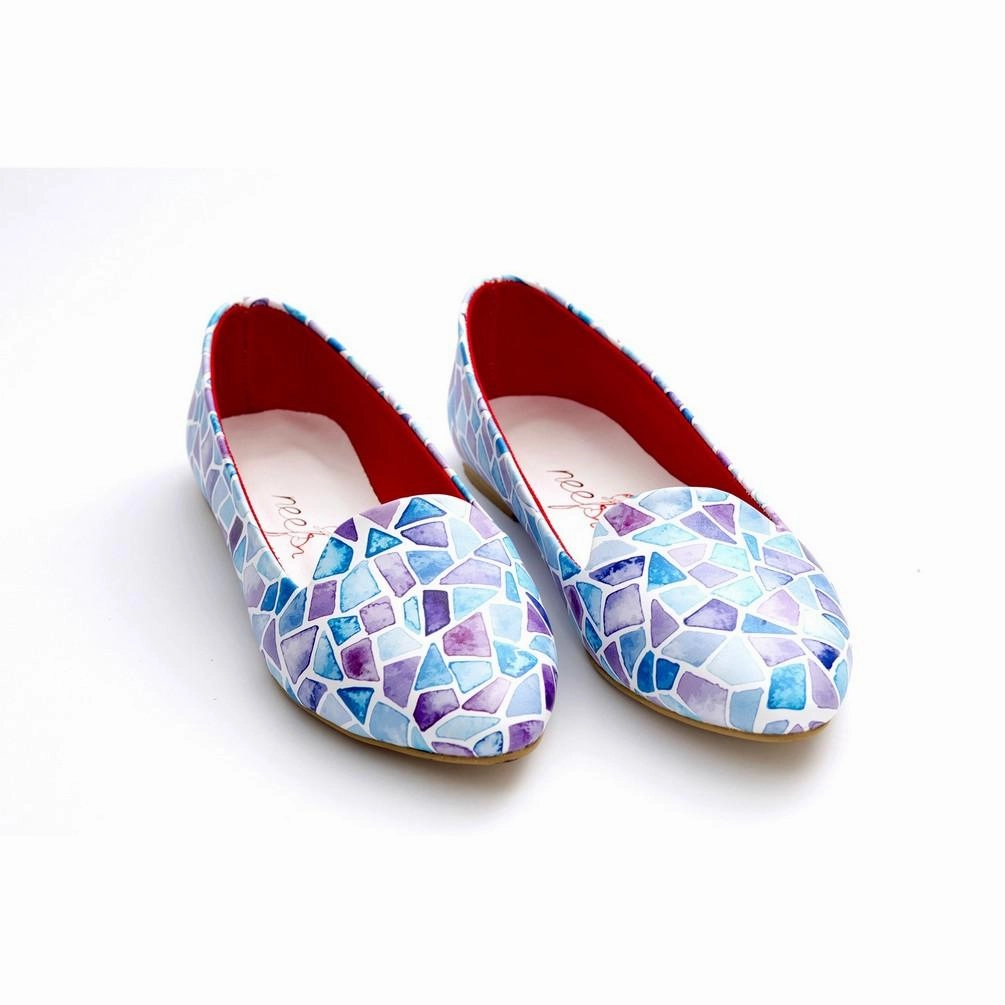 Colored Glass Fragments Ballerinas Shoes NBL215 Pastel tone
