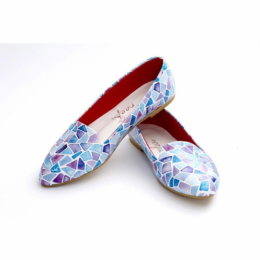Desert Cool Colored Glass Fragments Ballerinas Shoes NBL215