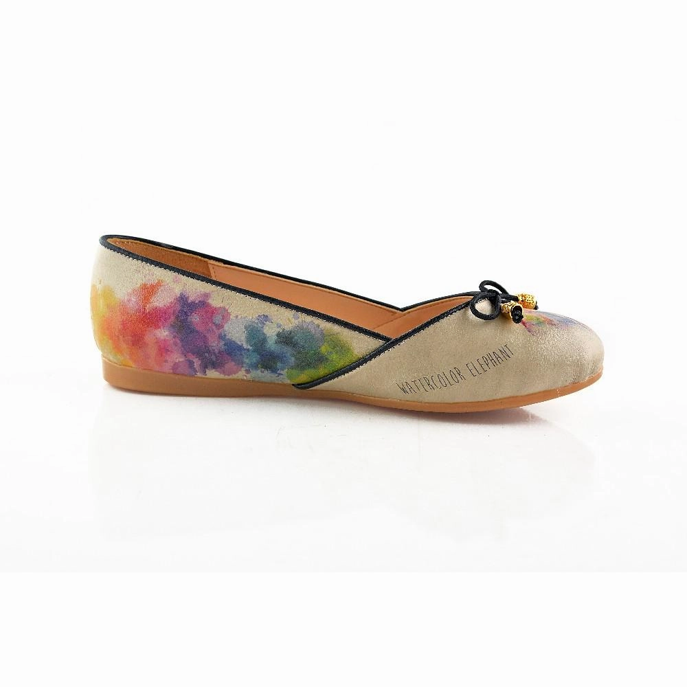 Crystal Glow Dry Fast Flamboyant Elephant Ballerinas Shoes OMR7109