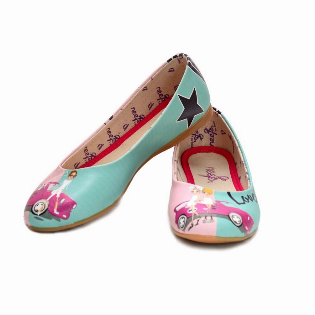 water proof Dual Tone Stylish Cool Ballerinas Shoes NFS1002