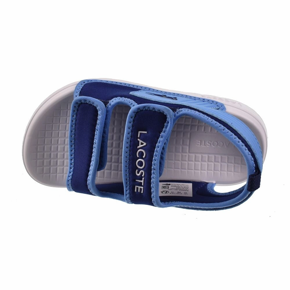Lacoste Surukids 124 1 Little Kids' Sandals Blue/White 747cuc0004-221 Platform Flip Flop Sandals