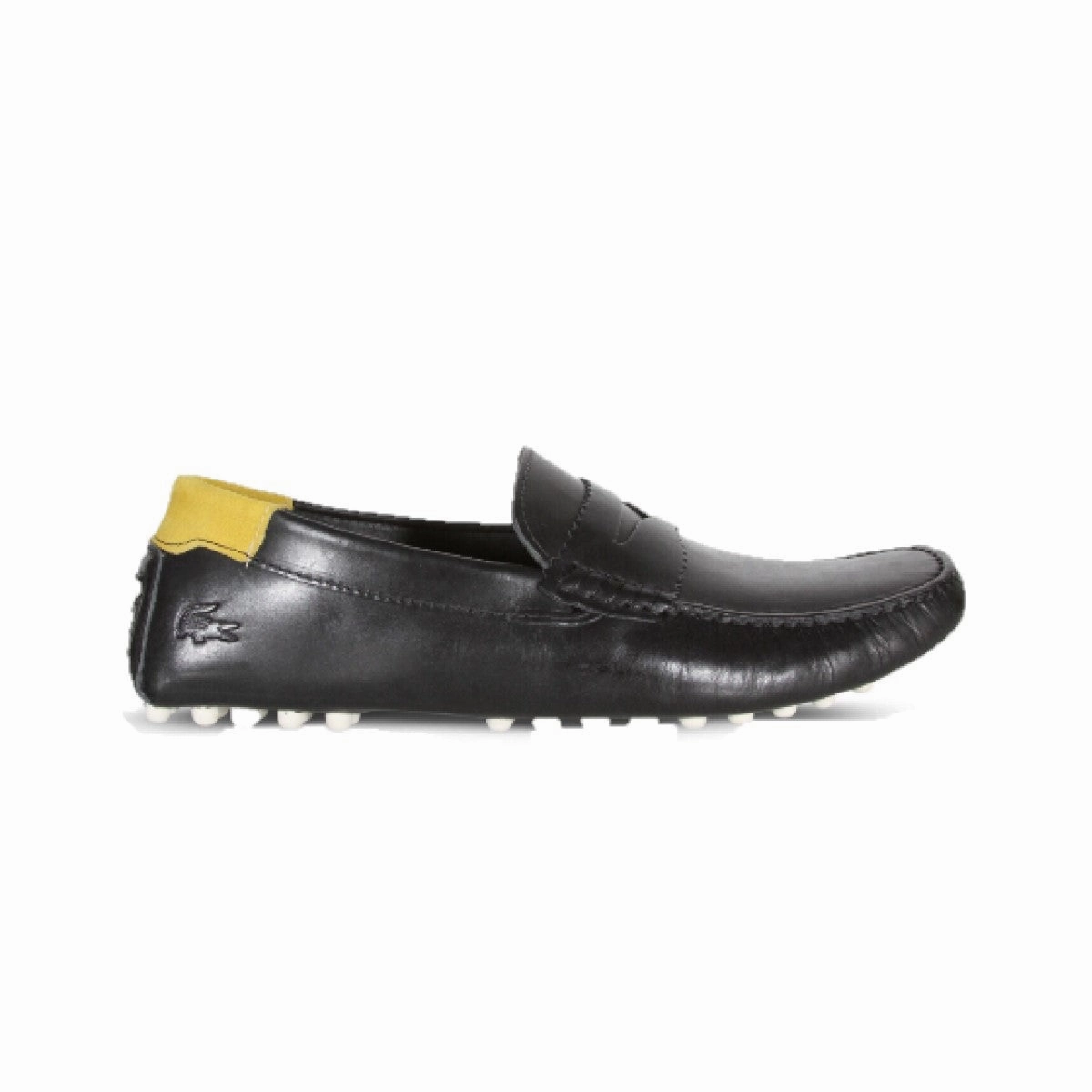 Foot Hug Dusk Step LACOSTE 7-45CMA0032454 CONCOURS 123 MN'S (Medium) Black/Off White Leather Lifestyle Loafers