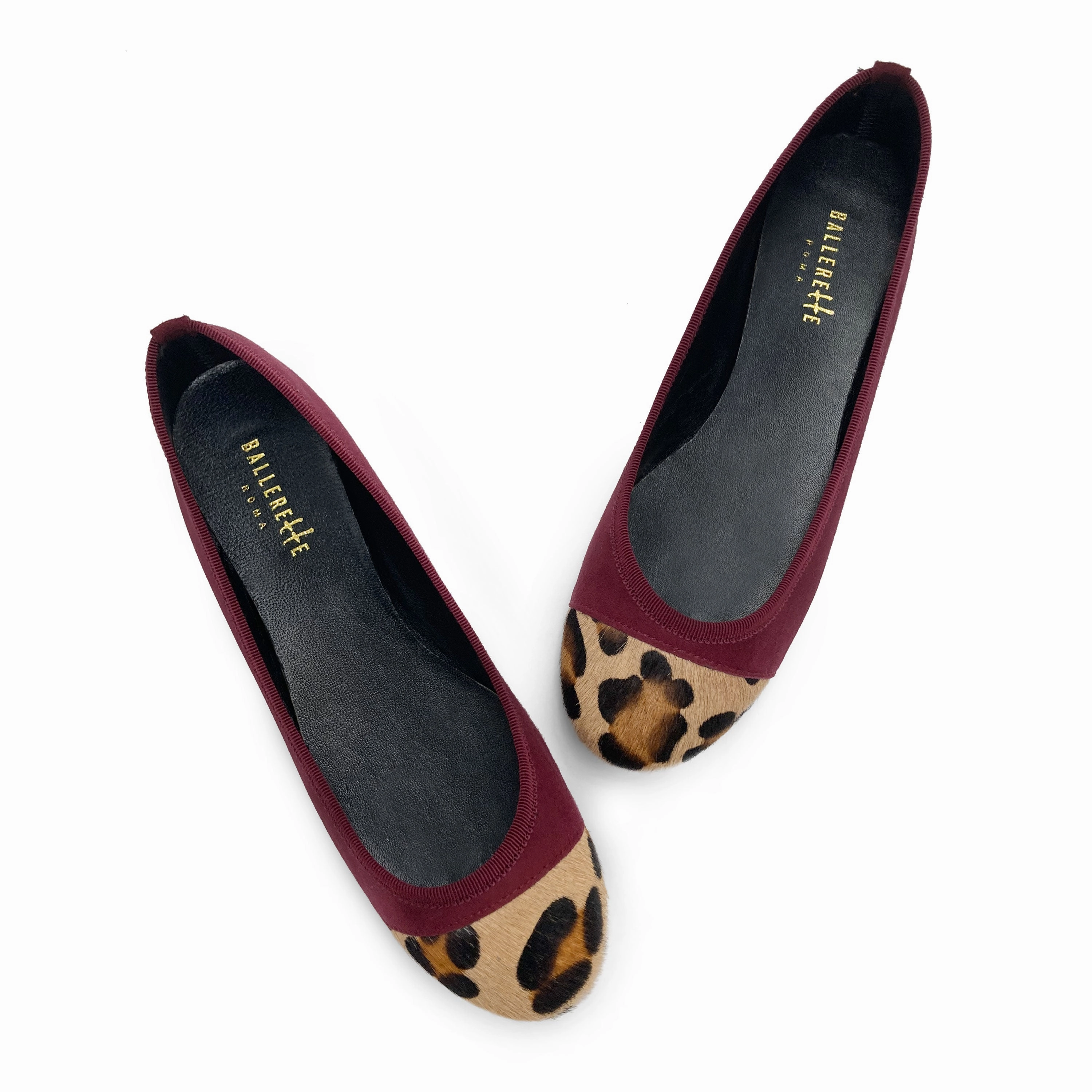 Disadvantages Of Wearing Flat Shoes Burgundy suede ballet flats with animal print toe