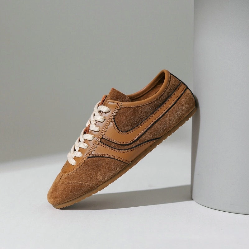 Self Esteem Flat Shoes Handmade Soft Leather Colorful Sneakers for Women Lace Up Sneakers Designer Shoes