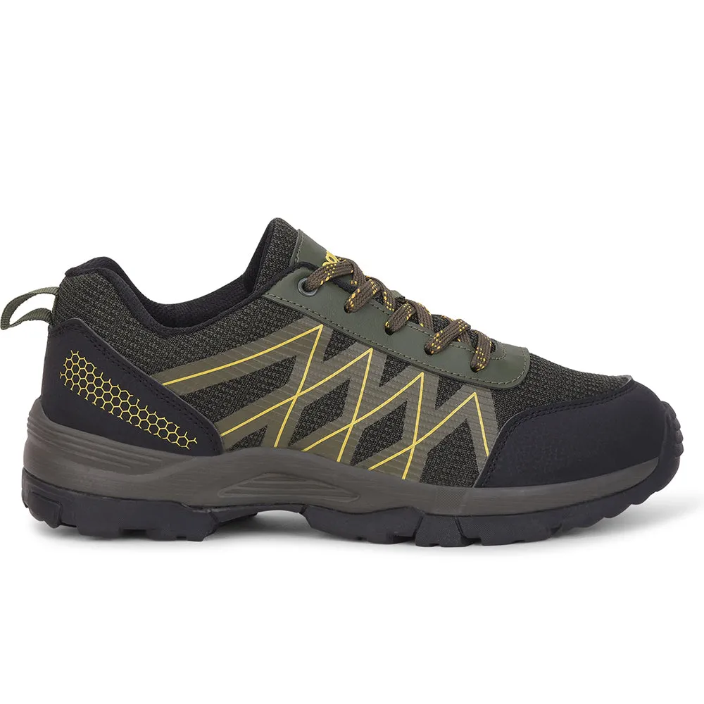 Leap7x Olive Green Sports Lace-Up Trekking Shoes For Men MOUNTAIN2E By Liberty Under Armour Tribase Reign 5 Training Shoes