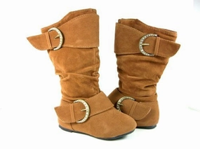 Girls Destiny-I Toddlers Studded Buckle Full Zipper Suede Boots Pharrell Williams Adidas Shoes