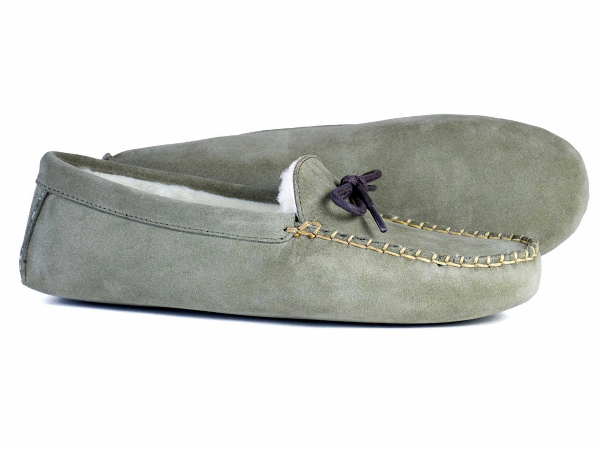 Cloudfoam Shoes Adidas COCOPAH Ladies Stone Suede Fur Lined Slipper by Orca Bay