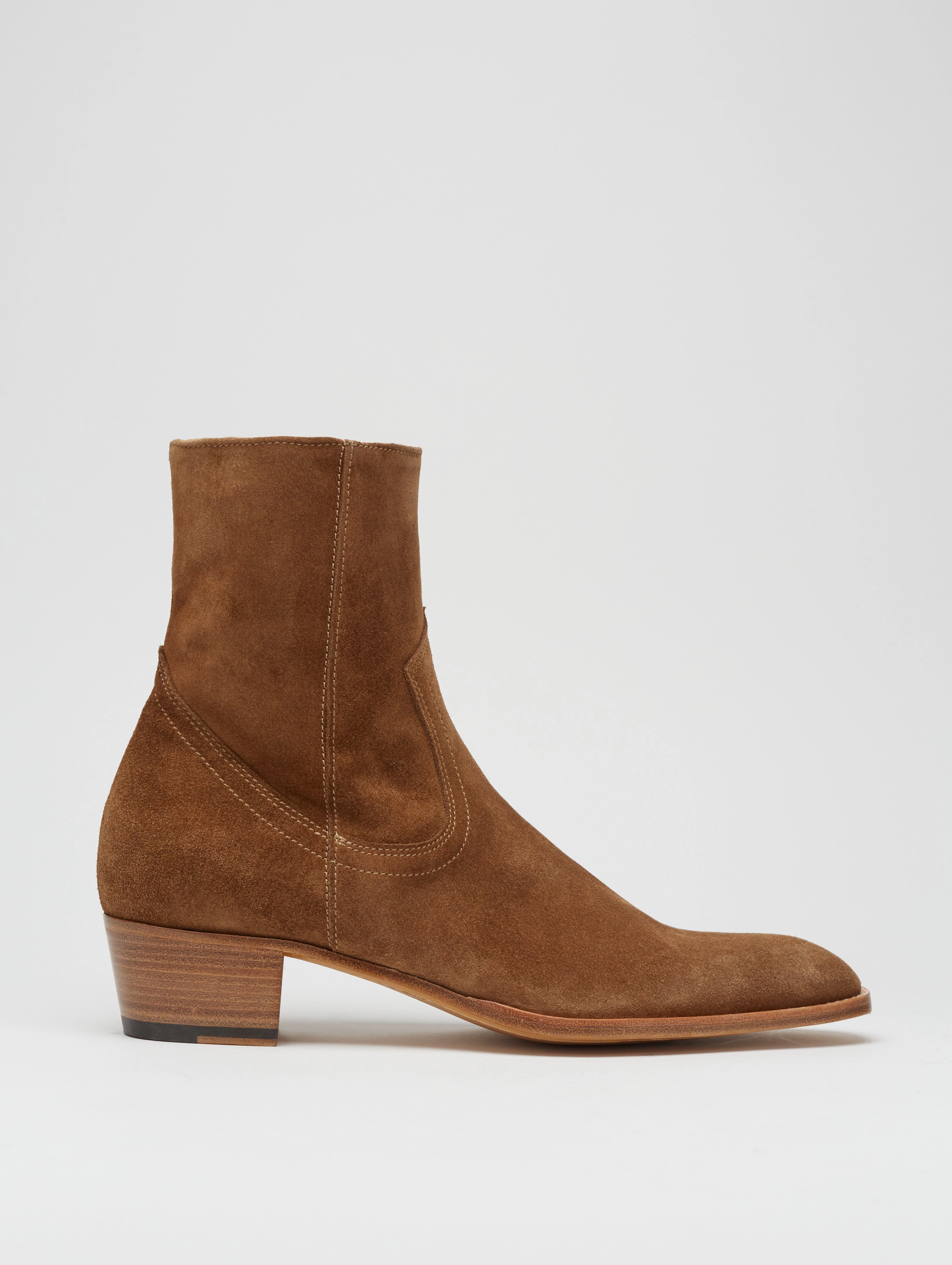 Boots Fall 2024 TEXAS PLAIN BOOT IN TOBACCO SUEDE
