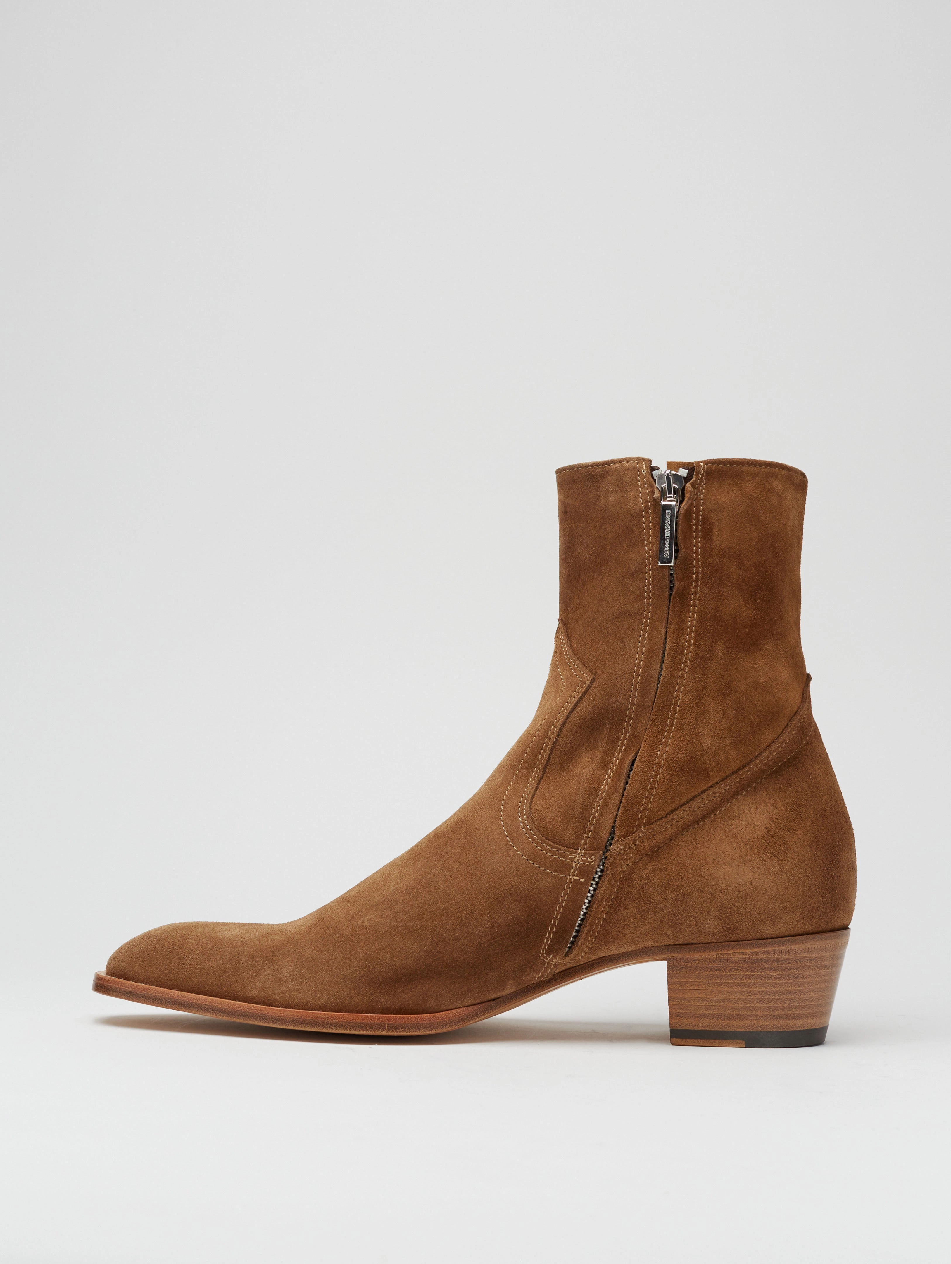 TEXAS PLAIN BOOT IN TOBACCO SUEDE Alligator Belly Boots