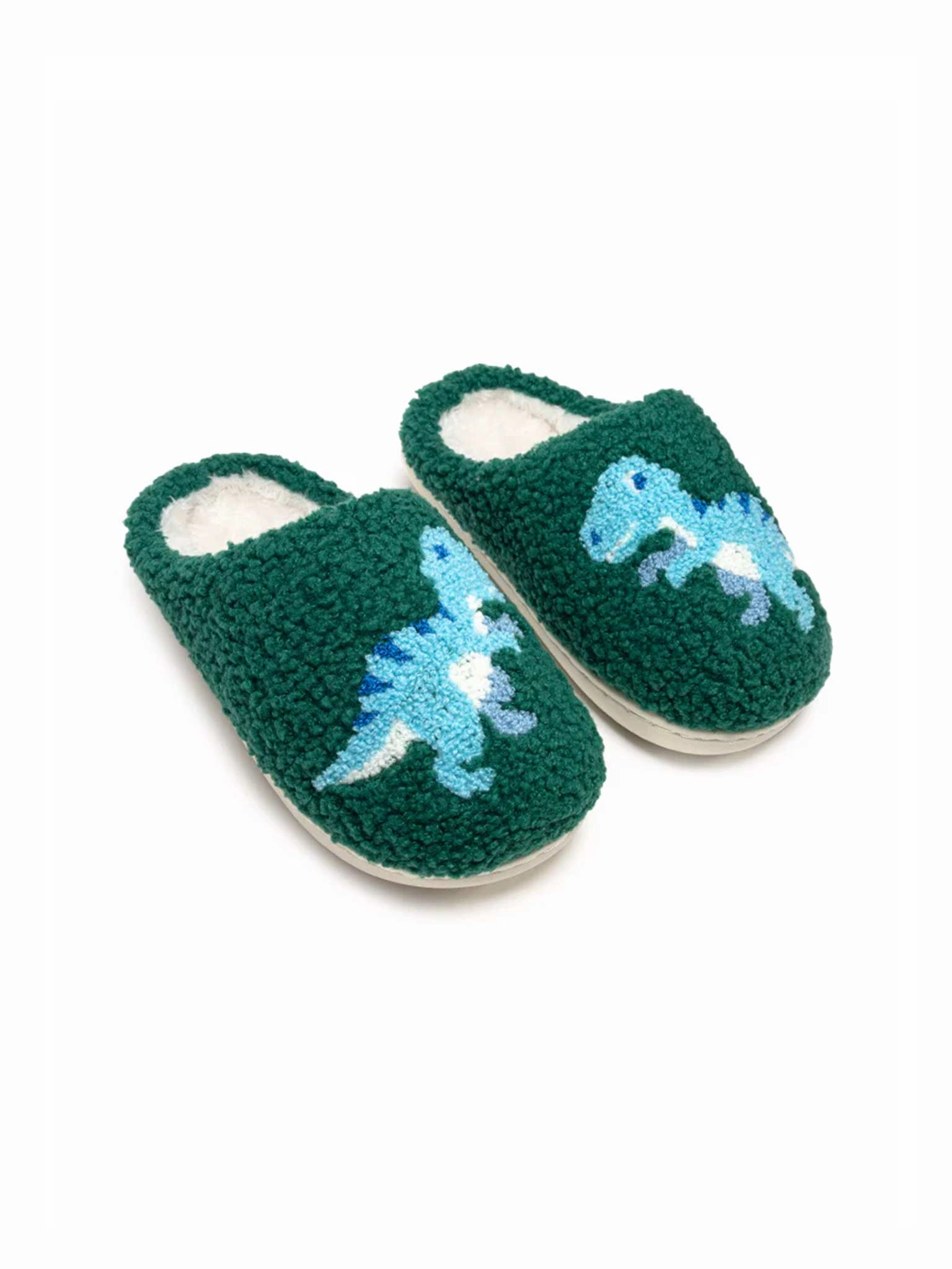 Tartan Slippers Kids Dino Slippers