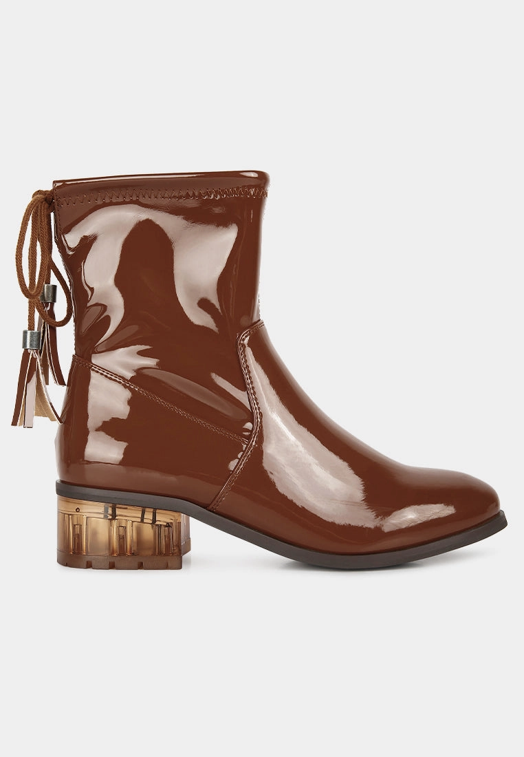 Dress Shoes Boots Cheer Leader Tassels Detail Ankle Boots