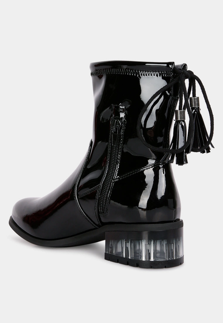 Cheer Leader Tassels Detail Ankle Boots Boots Trek