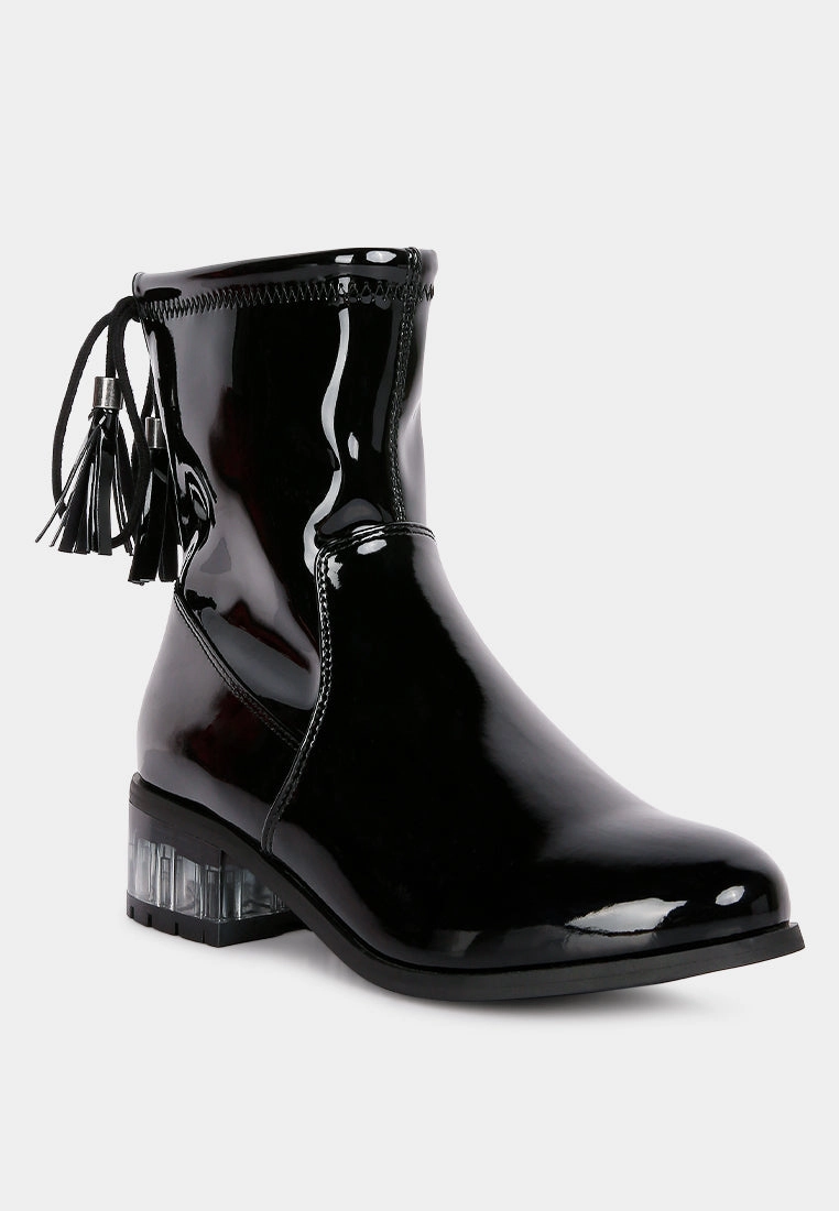 Cheer Leader Tassels Detail Ankle Boots Mens Dress Boots