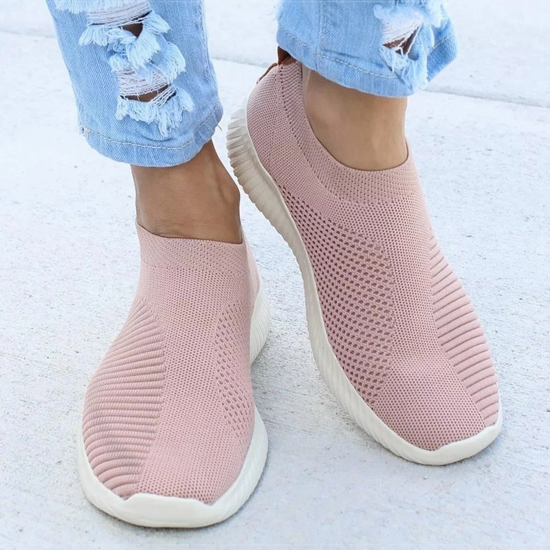 Women Flat Slip on White Shoes Woman Lightweight White Sneakers Summer Autumn Casual Chaussures Femme Basket Flats Shoes Open Toe Flats Shoes