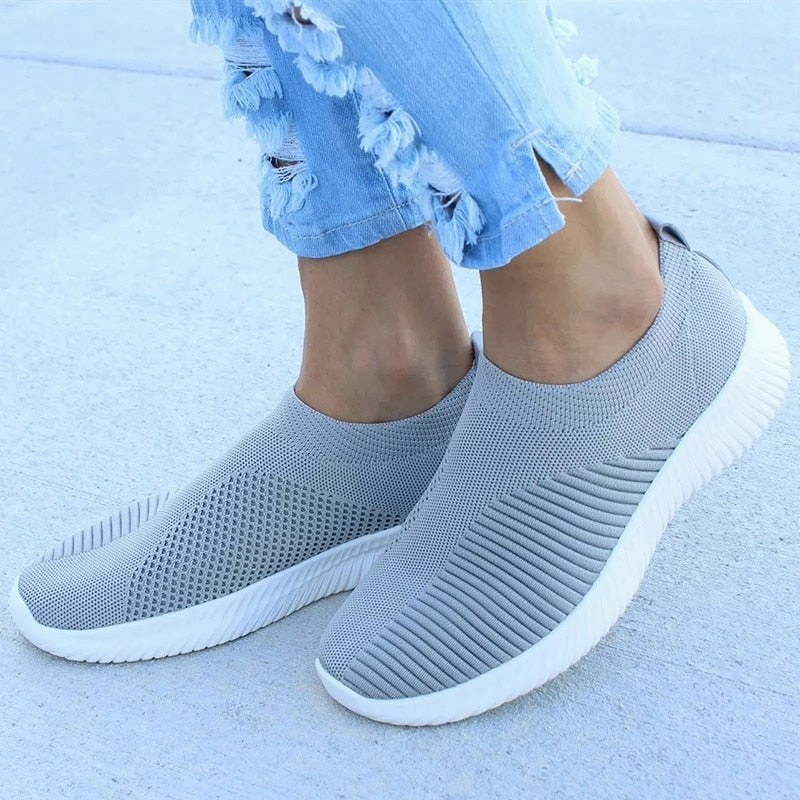 Women Flat Slip on White Shoes Woman Lightweight White Sneakers Summer Autumn Casual Chaussures Femme Basket Flats Shoes Best Running Shoes For Flat Feet And Ankle Support