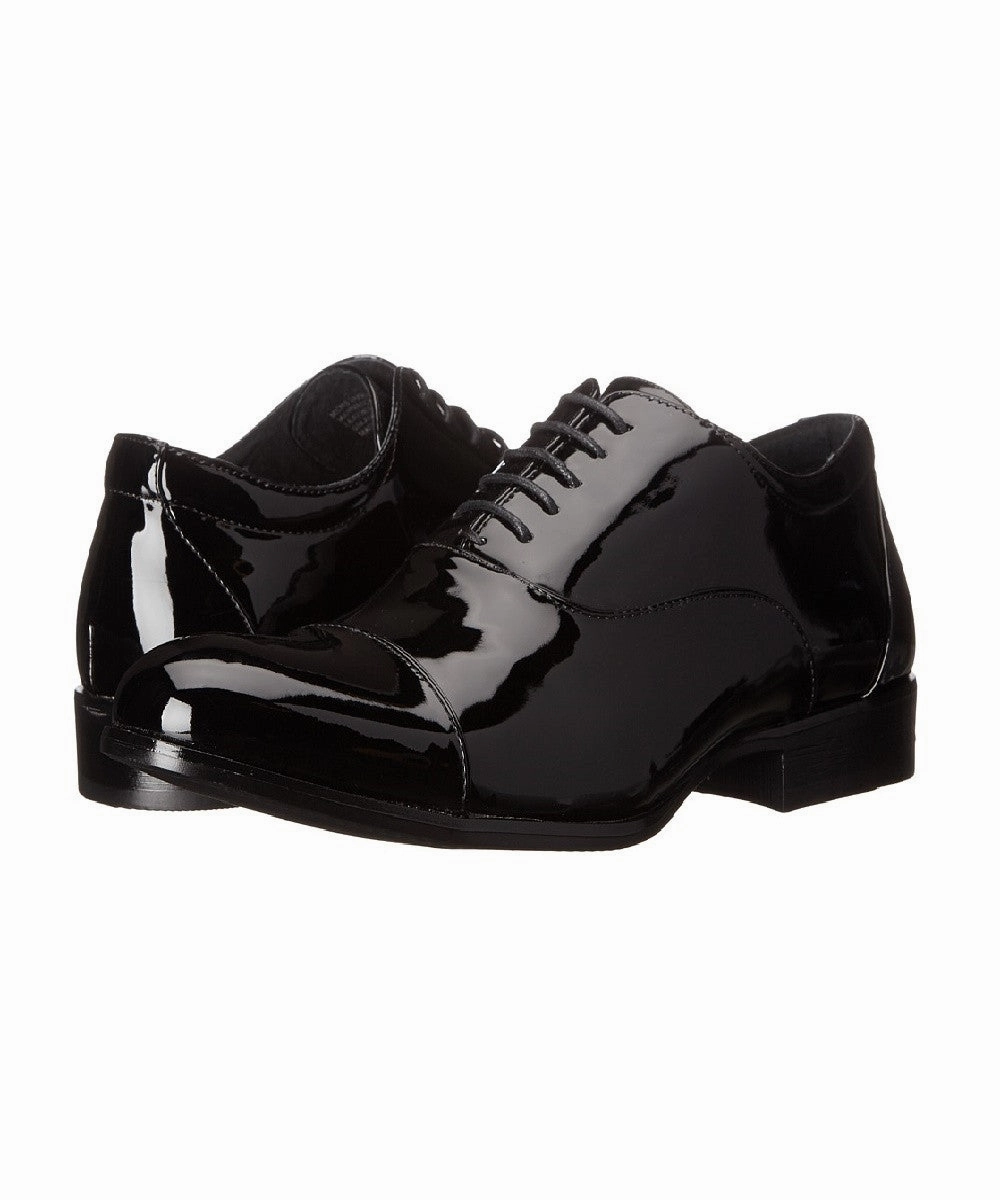 Black Lace Up Patent Leather Shoes For Men Asics One Shoes