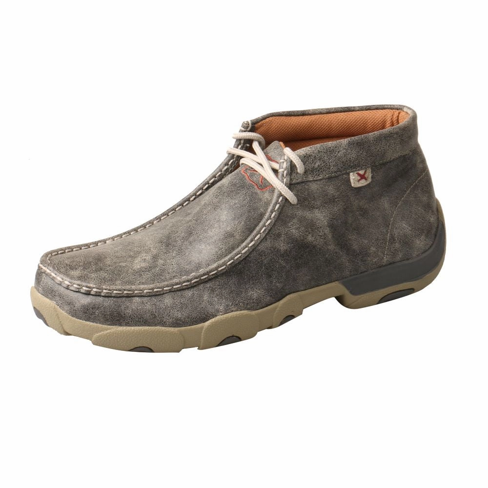 'Twisted X' Men's Chukka Driving Moc - Grey Black / Blue Hawaii Top Most Comfortable Work Boots
