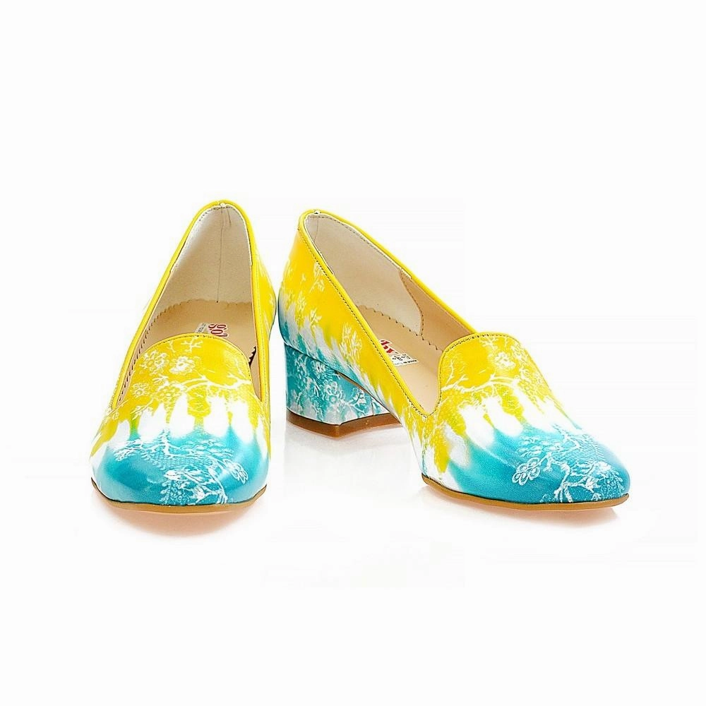 Fast Run Easy To Clean Painting Art Career Heel Shoes WDB103