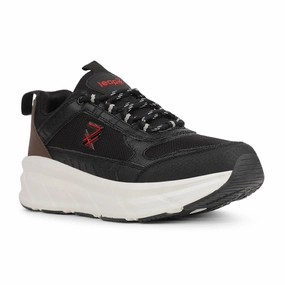 Leap7x Sports Black Running Shoes For Mens MOUNT-E By Liberty Cross Trainer