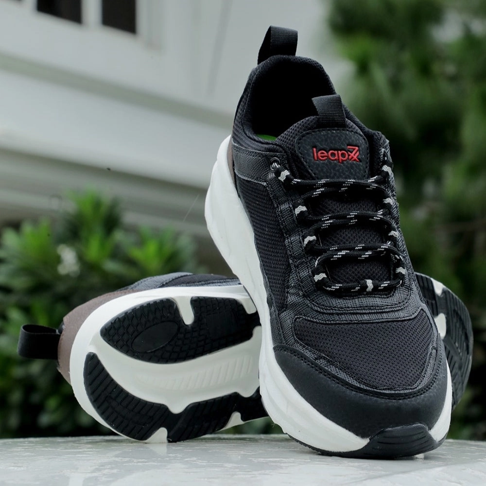 Best Shoe Rotation For Marathon Training Leap7x Sports Black Running Shoes For Mens MOUNT-E By Liberty