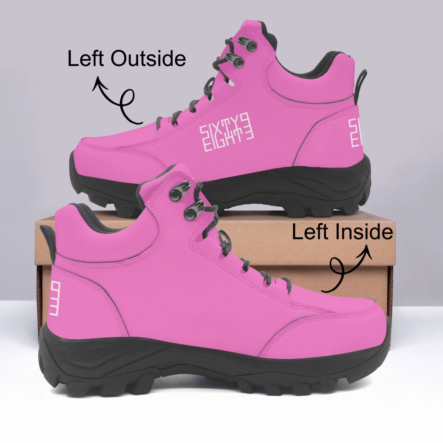 Sixty Eight 93 Logo White Pink High Top Boots Adidas Tubular Doom Primeknit Shoes