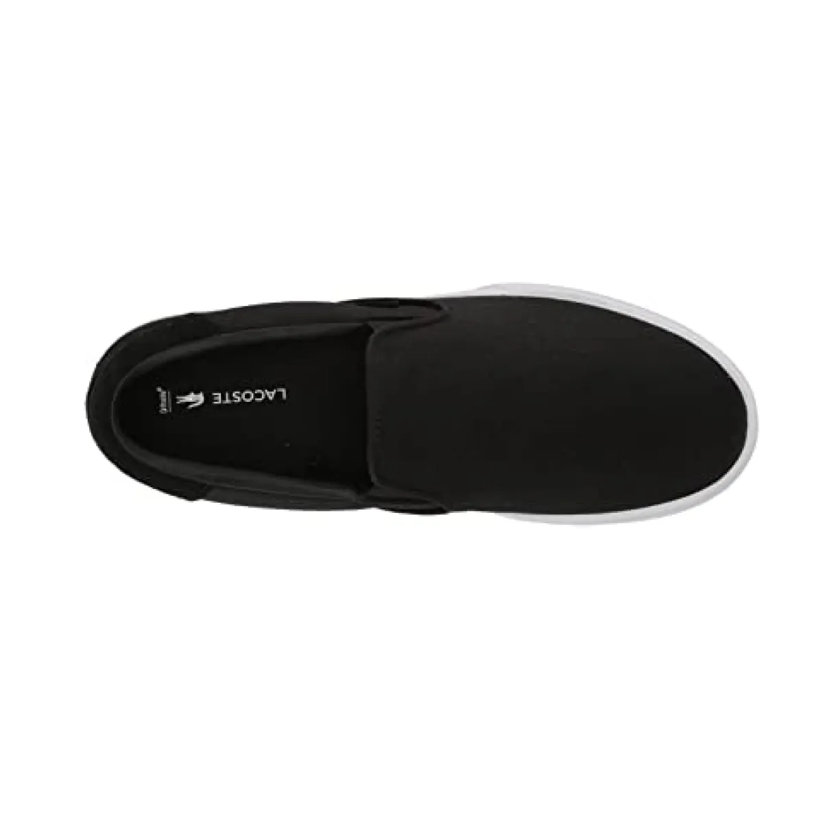 Fashion Edge group walk LACOSTE 7-43CMA0045312 JUMP SERVE SLIP MN'S (Medium) Black/White Canvas Lifestyle Shoes