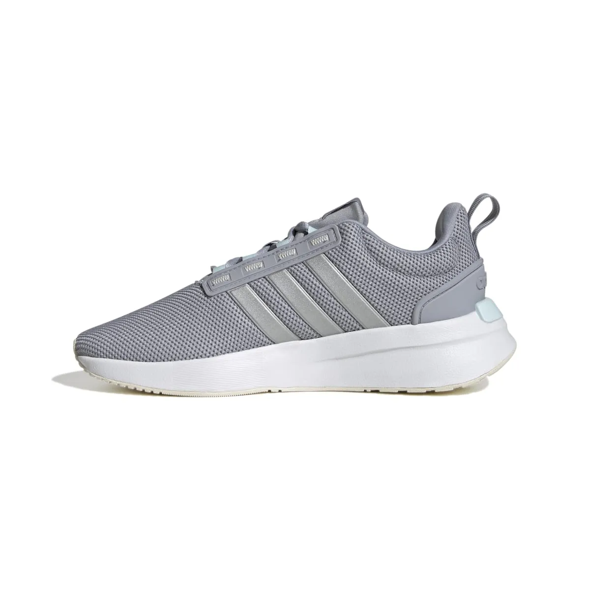 ADIDAS GX4202 RACER TR21 WMN'S (Medium) Silver/Silver/Grey Leather & Textile Running Shoes easy - to - clean - maintenance shoes