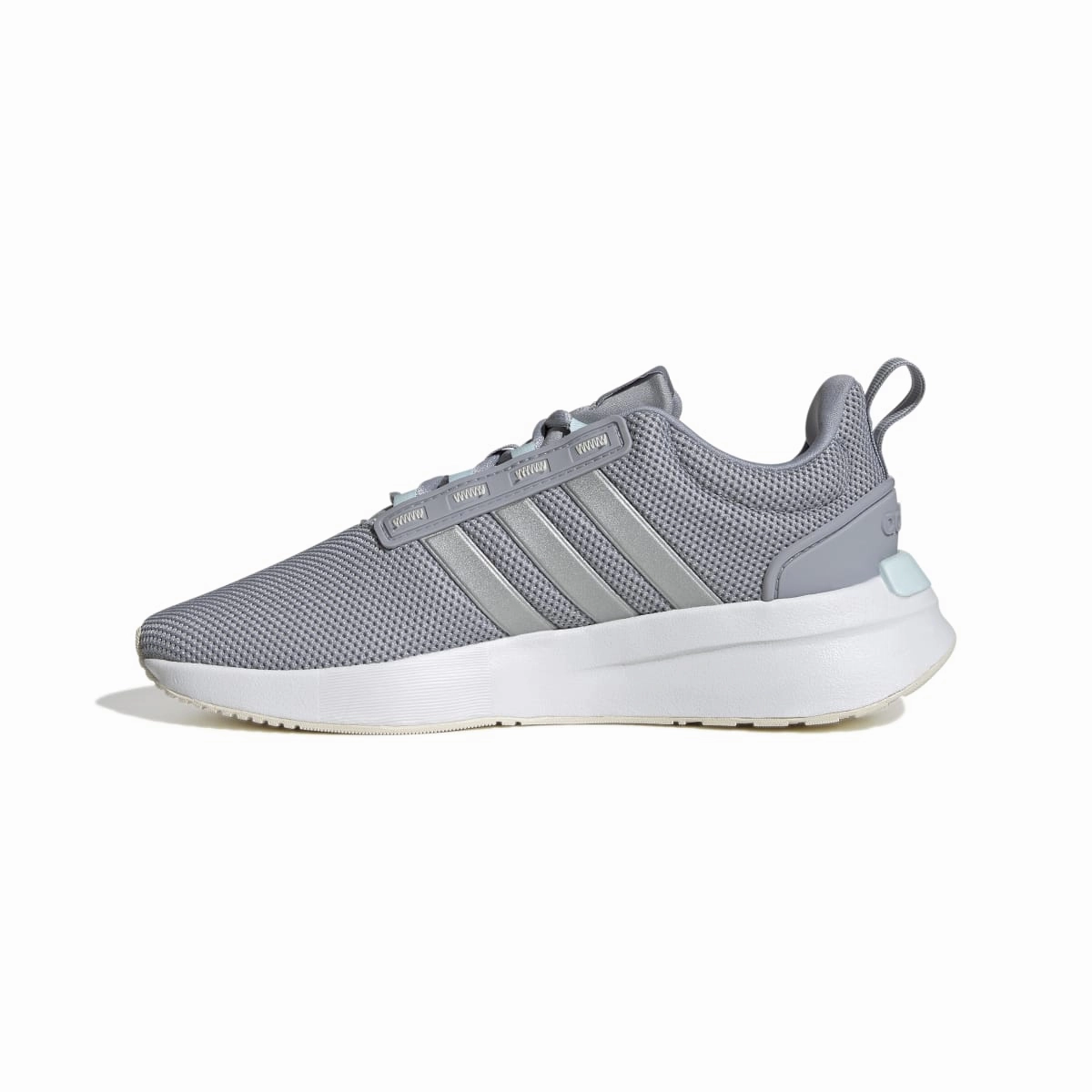 ADIDAS GX4202 RACER TR21 WMN'S (Medium) Silver/Silver/Grey Leather & Textile Running Shoes easy - to - clean - maintenance shoes