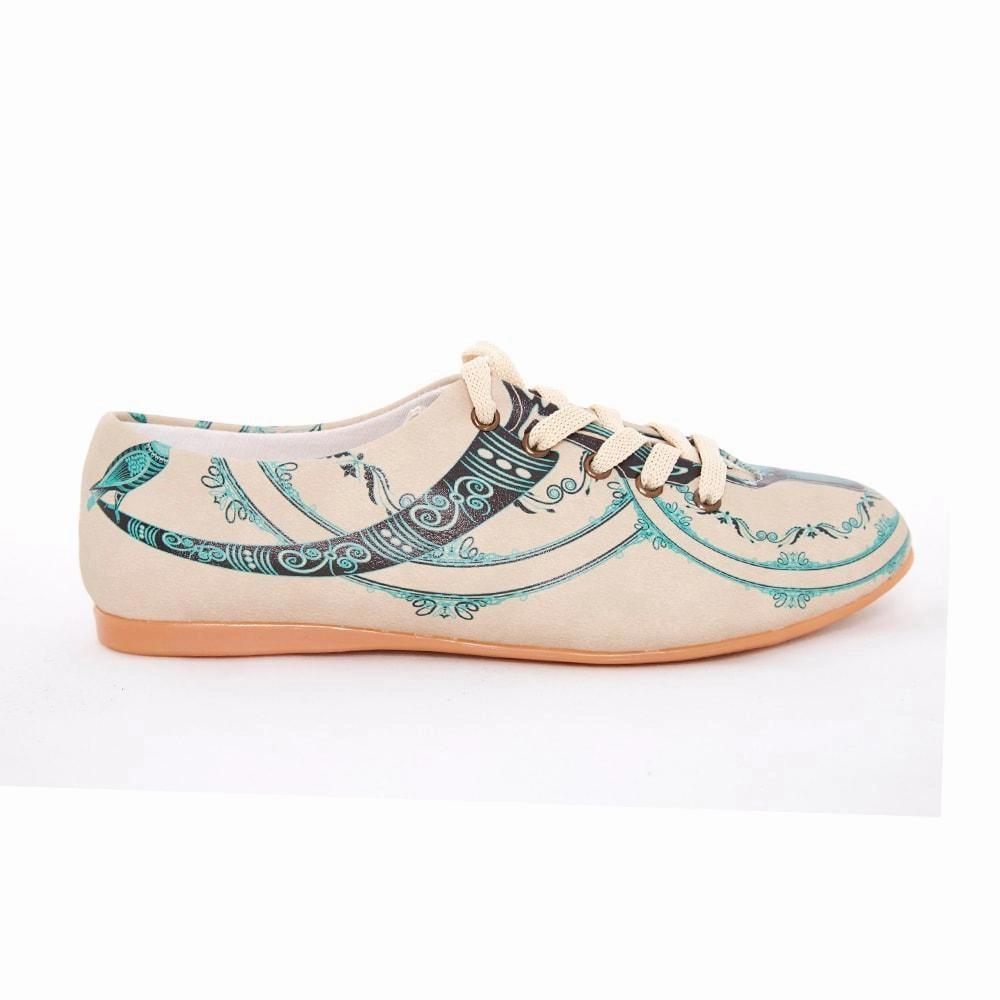 Blue Pattern Ballerinas Shoes SLV069 Modern Bold Hot Day