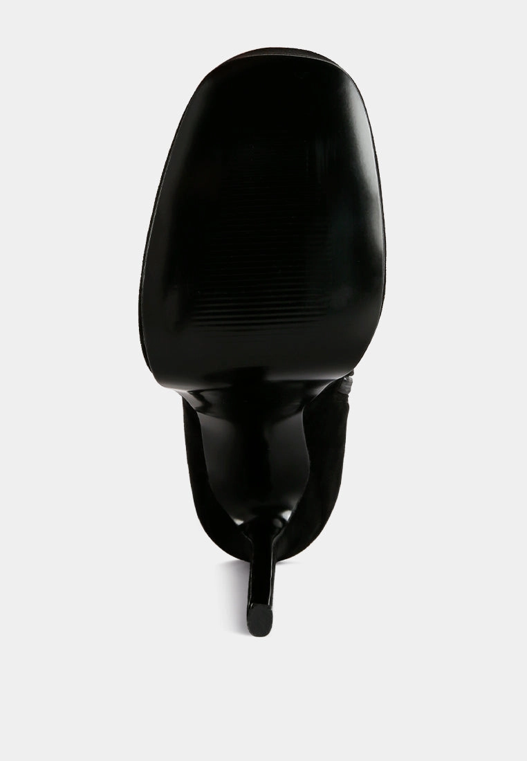 Clubbing High Heele Platform Ankle Boots Horsepower Boots