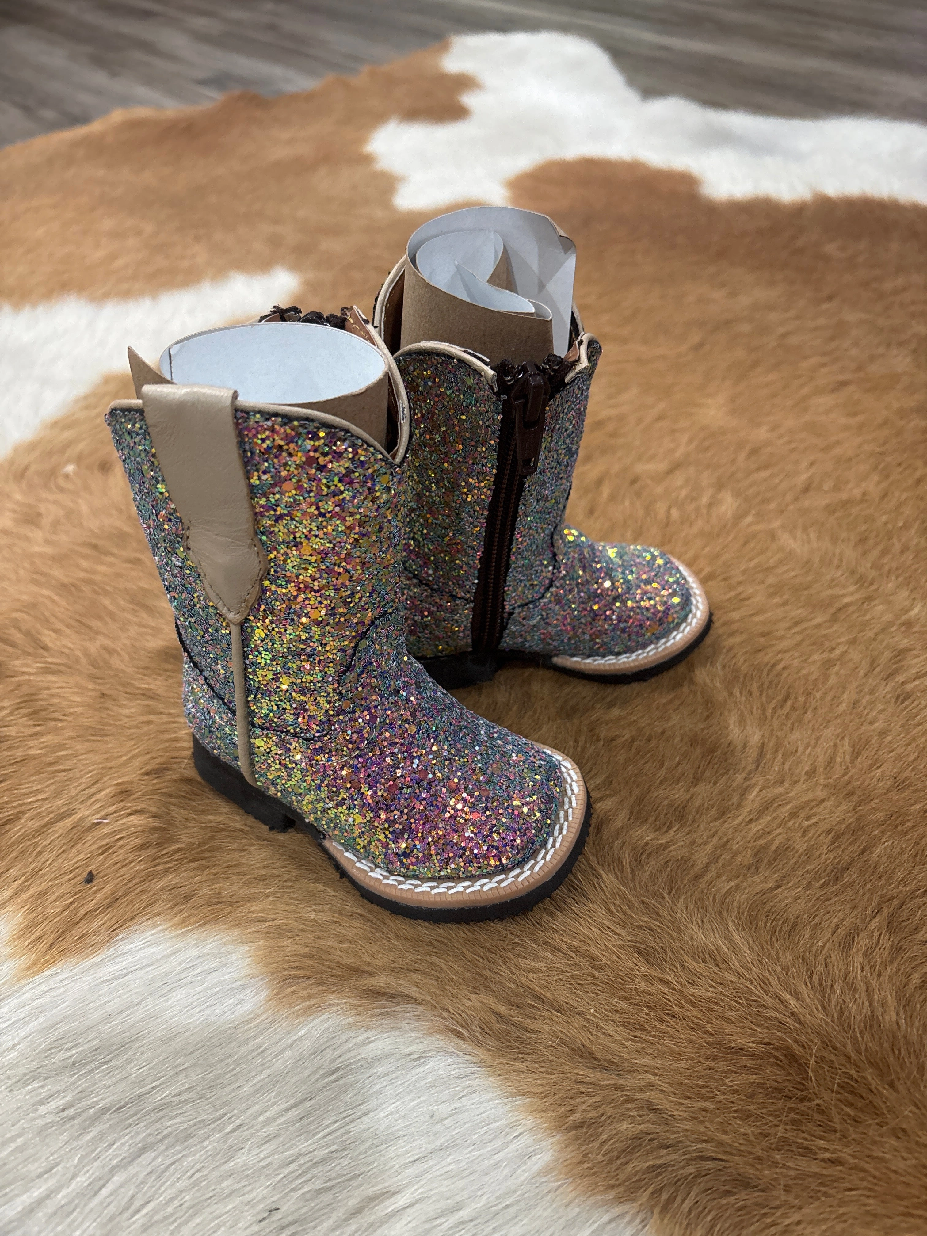 Tanner Mark Infant Mermaid Blue print Tie Up Boots