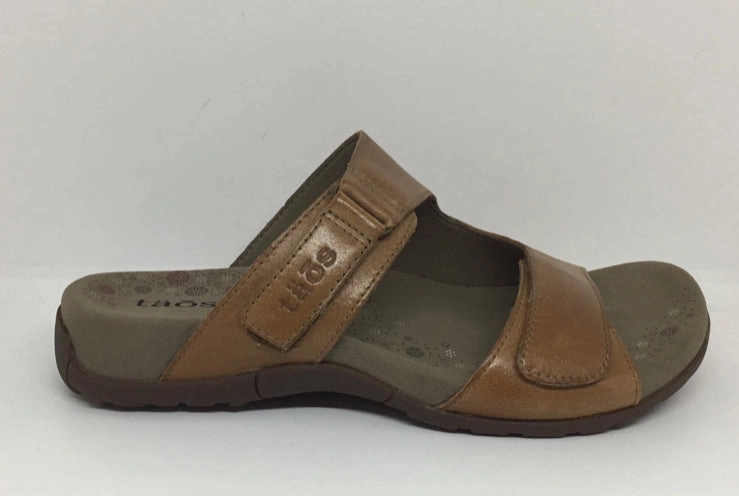 Comfortable Summer Walk Taos Habana Leather Slide ~ Honey (SOLD OUT)  ~ Black size 6 and size 8 available