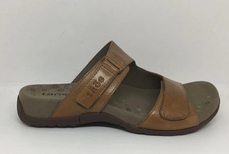 Taos Habana Leather Slide ~ Honey (SOLD OUT)  ~ Black size 6 and size 8 available Anti Slip Sole