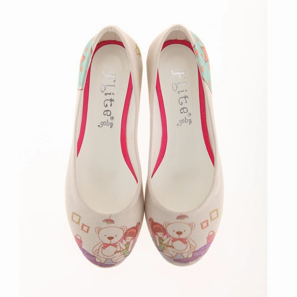 Muscle Aid Lift Up Teddy Bear Ballerinas Shoes 1102