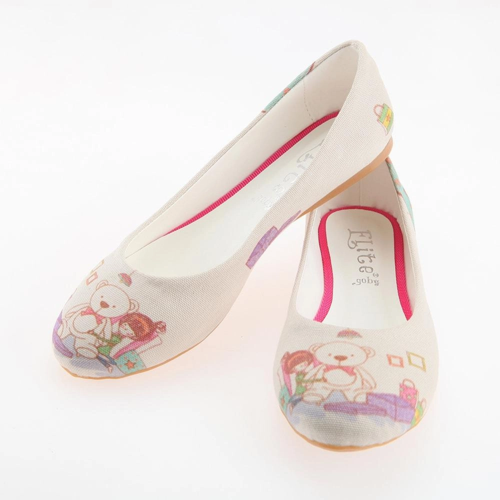 Teddy Bear Ballerinas Shoes 1102 High Quality