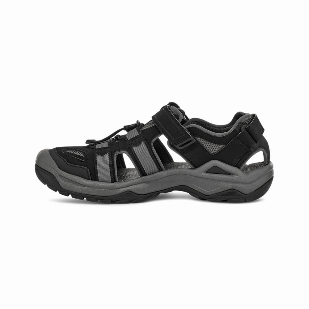 Wedge Heel Sandals With Ankle Strap Teva  Men's Omnium 2  Black M