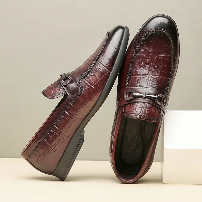 Hiking Boots Second Hand The First Layer Of Cow British Leather One-legged Loafers | Brodtica.com