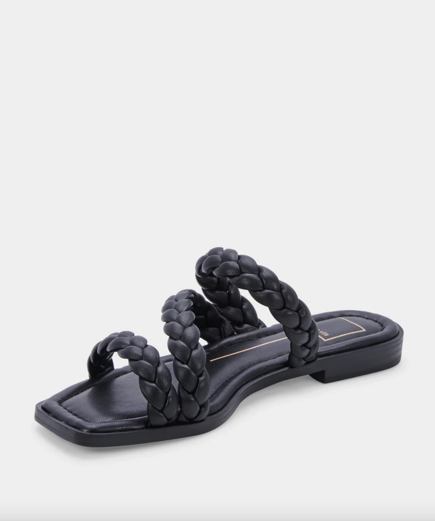 The Iman Sandal by Dolce Vita - Black Stella Flats Shoe Carnival