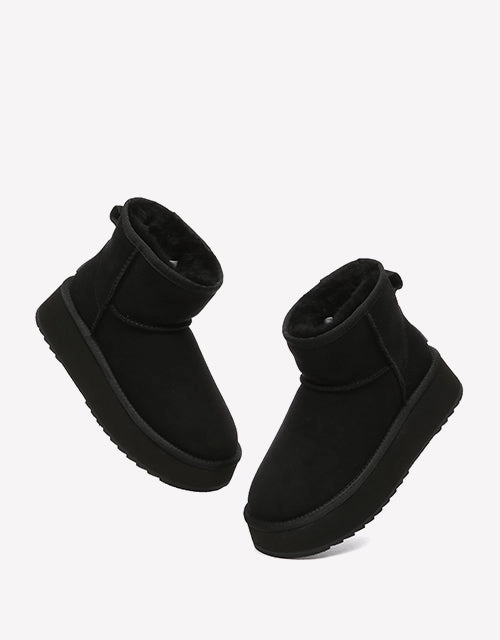 Thick Bottom Mini Classic in Black Modern Cowboy Boots