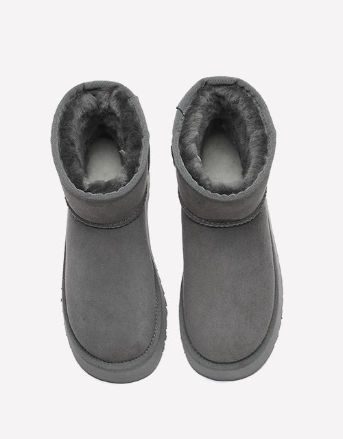 Old Western Boots Thick Bottom Mini Classic in Grey