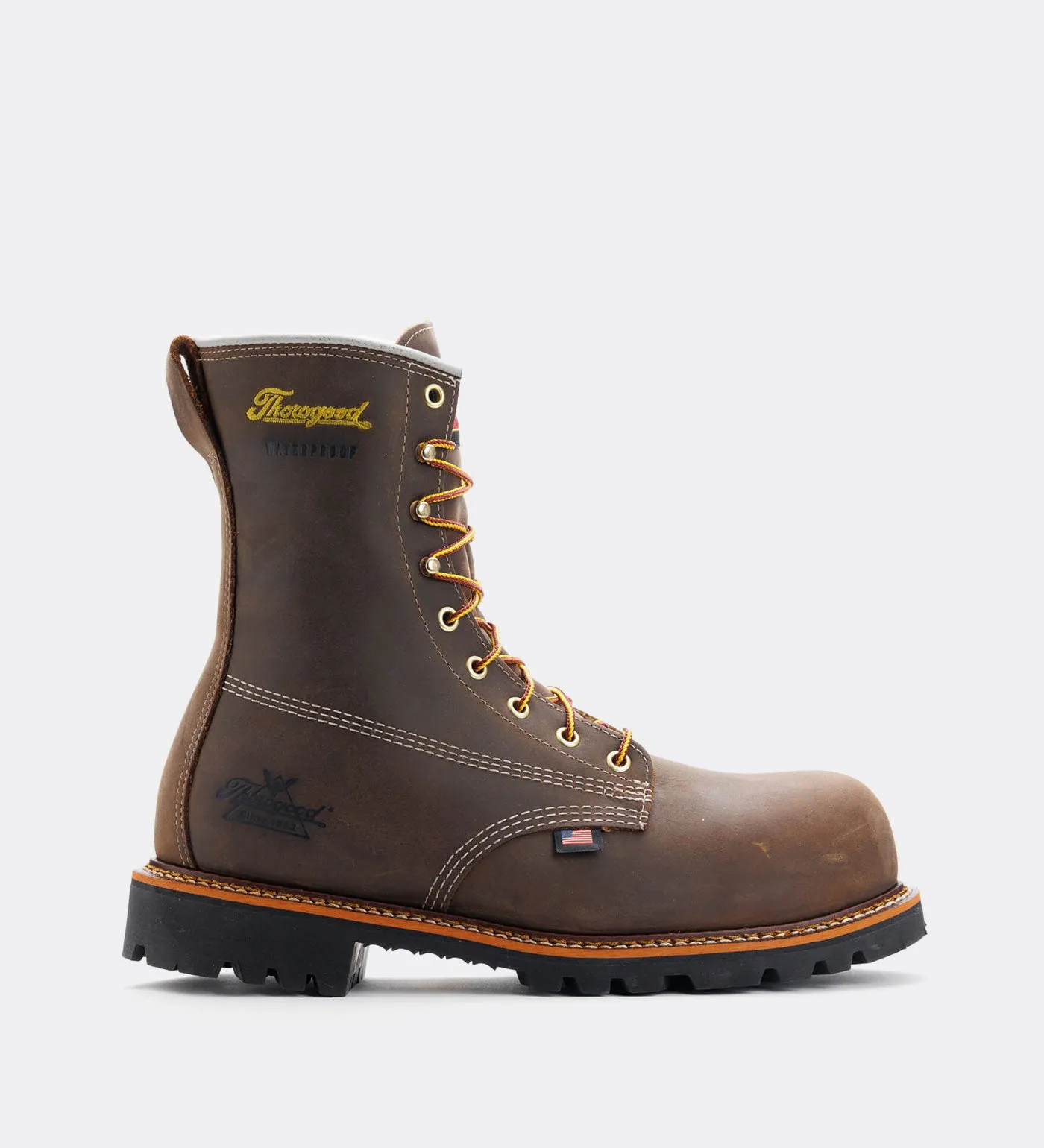 Thorogood American Legacy Series Waterproof 8" Crazyhorse Nano Toe Work Boots for Men Pull On Vs Lace Up Work Boots