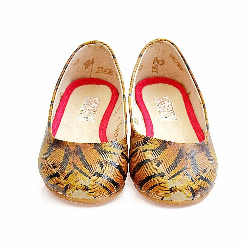 Step Light Bold Tone Tiger Designe Ballerinas Shoes 2005