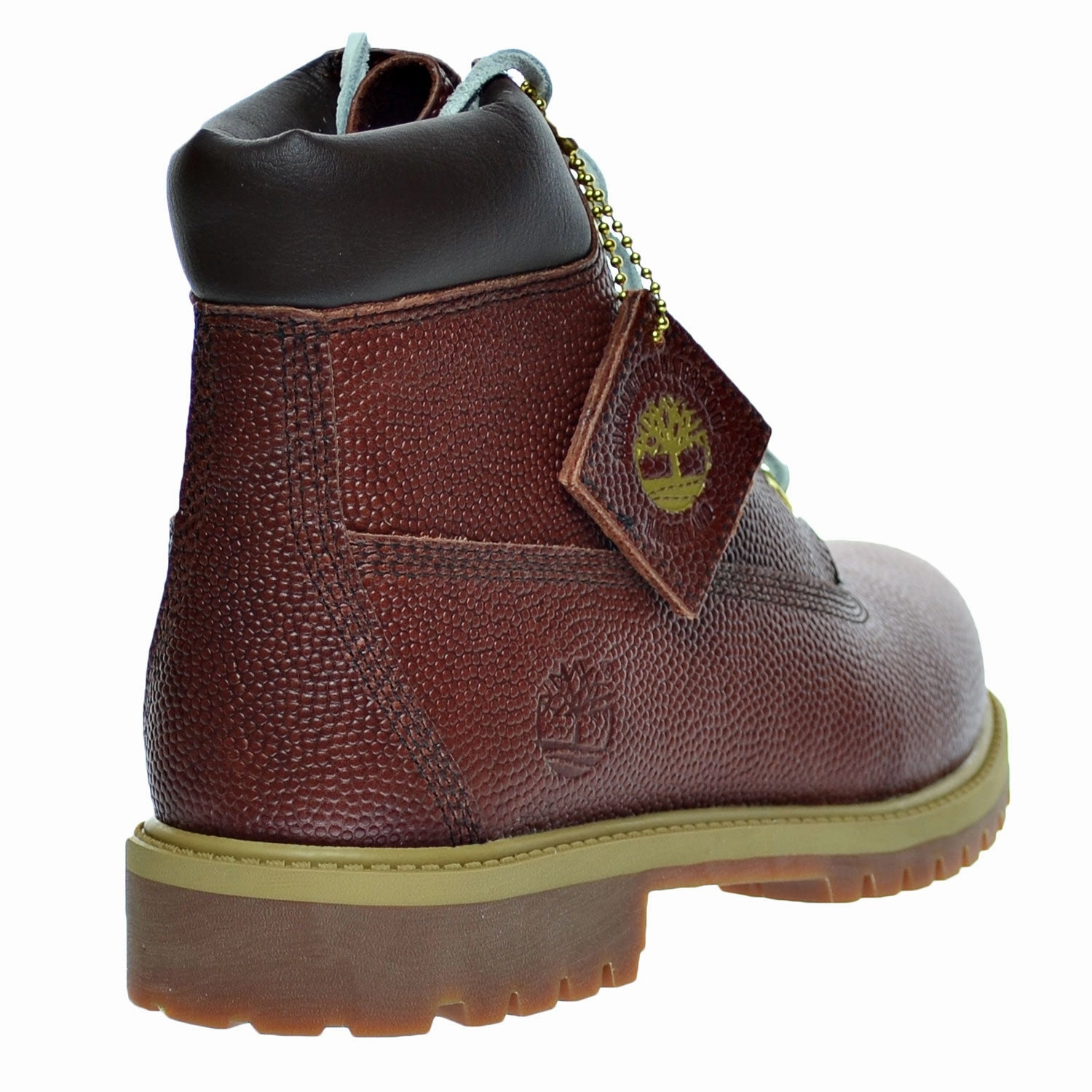Timberland 6 Inch Prem Waterproof BigKid's Boots Football Leather Brown Textured Hiking Boots Under $100