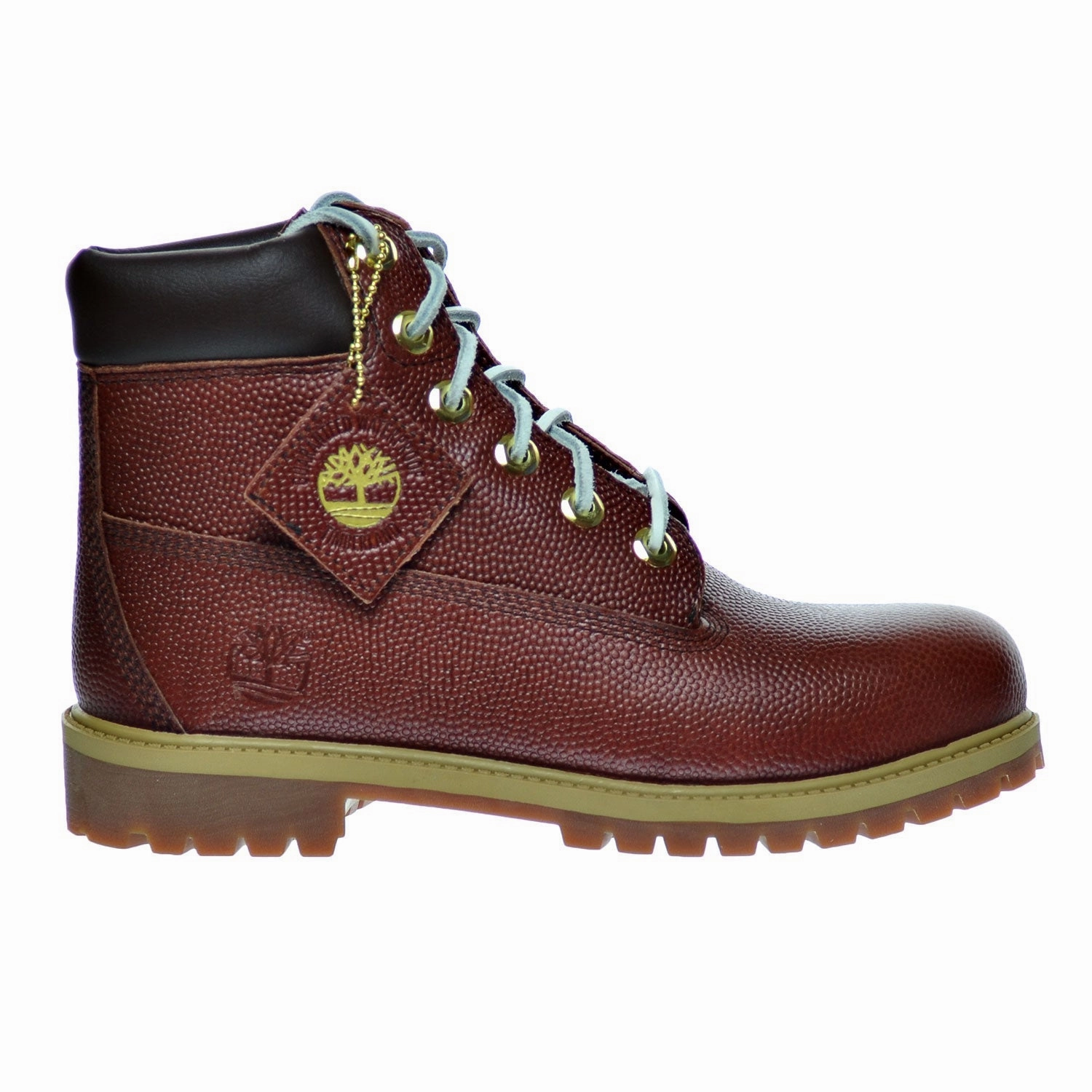 Tan Waterproof Hiking Boots Timberland 6 Inch Prem Waterproof BigKid's Boots Football Leather Brown Textured