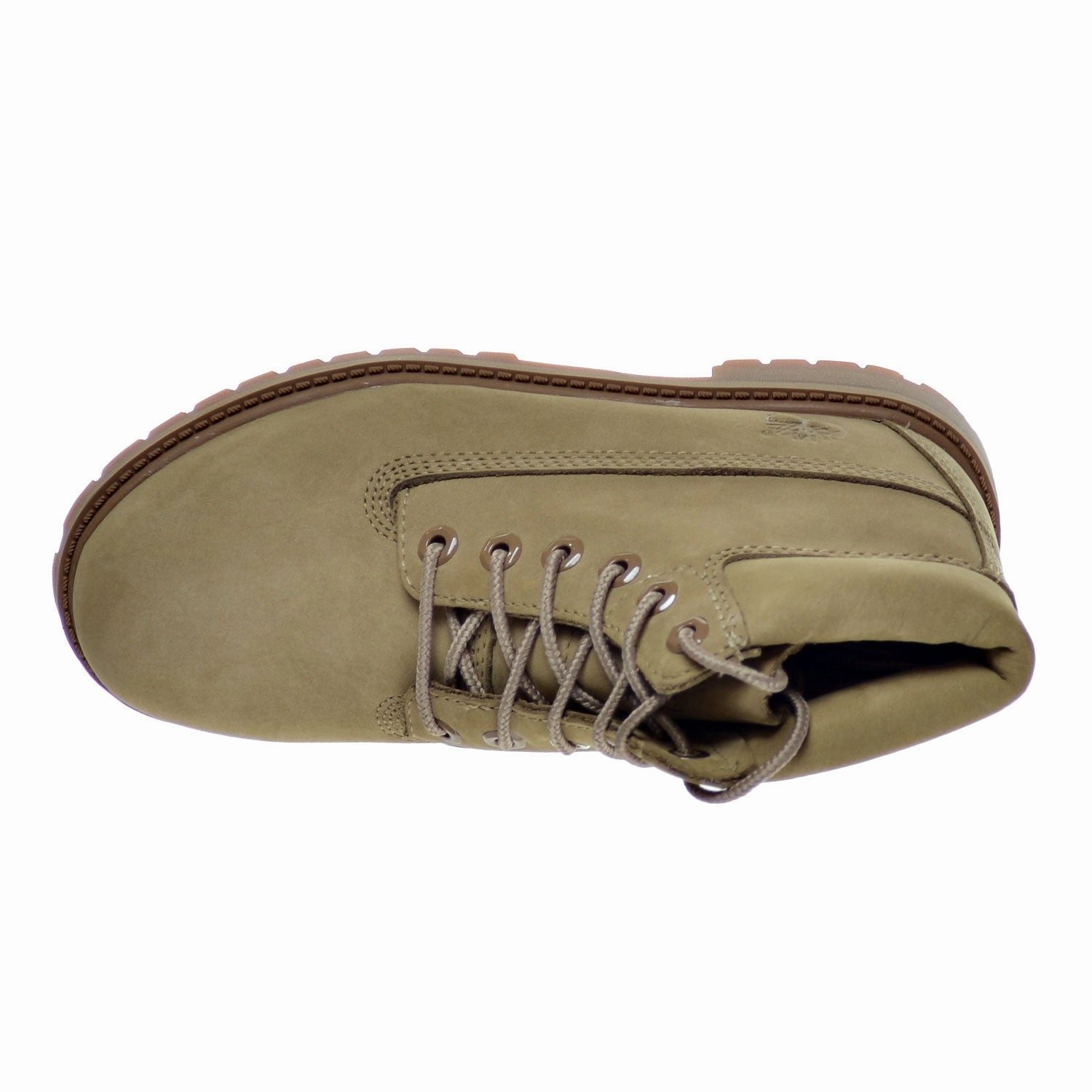 Timberland 6 Inch Premium Waterproof Little Kid's Boots Yellow Nubuck Spiked Hiking Boots