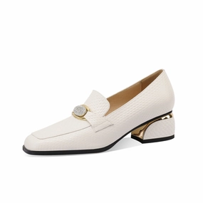 TinaCus Women's Handmade Genuine Leather Glitter Rhinestone Slip On Block Heel Pumps Wedge Dress Shoes For Wedding