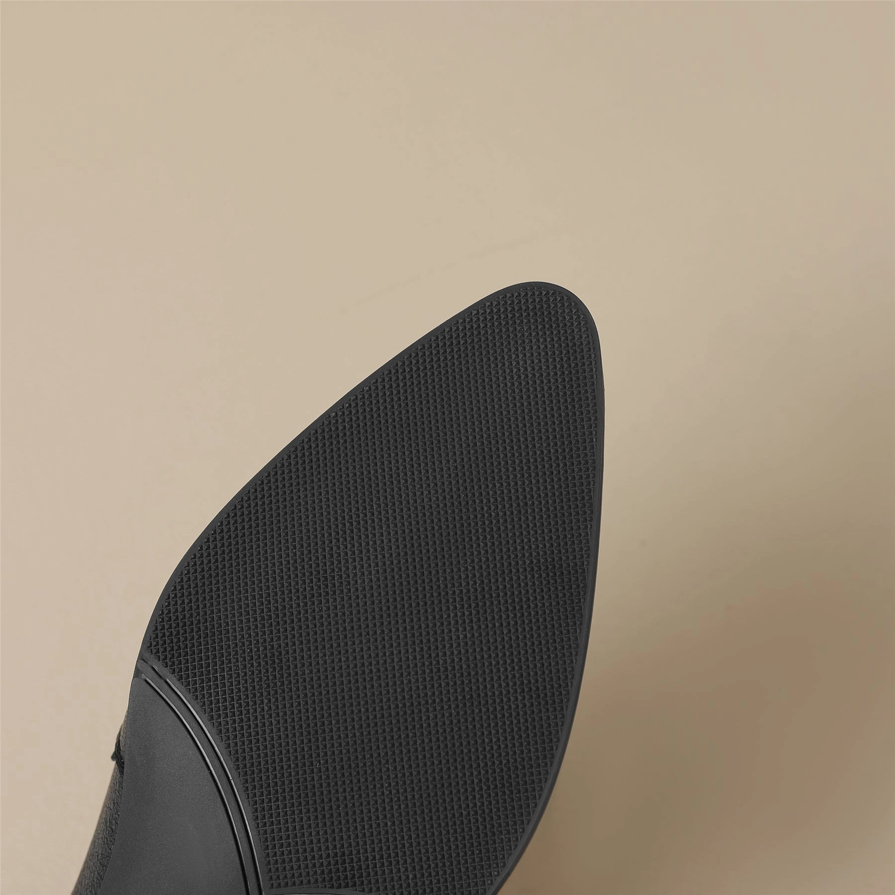 TinaCus Women's Handmade Genuine Leather Pointy Toe Chunky Heel Loafer Pumps Dress Knit Shoes