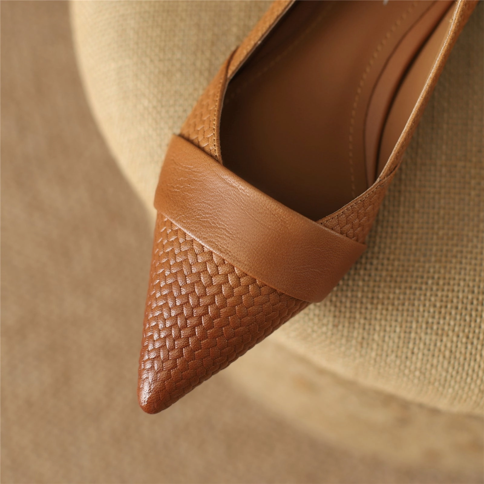 TinaCus Women's Pointed Toe Genuine Leather Handmade Flat Heel Shoes Winter Dresses And Shoes